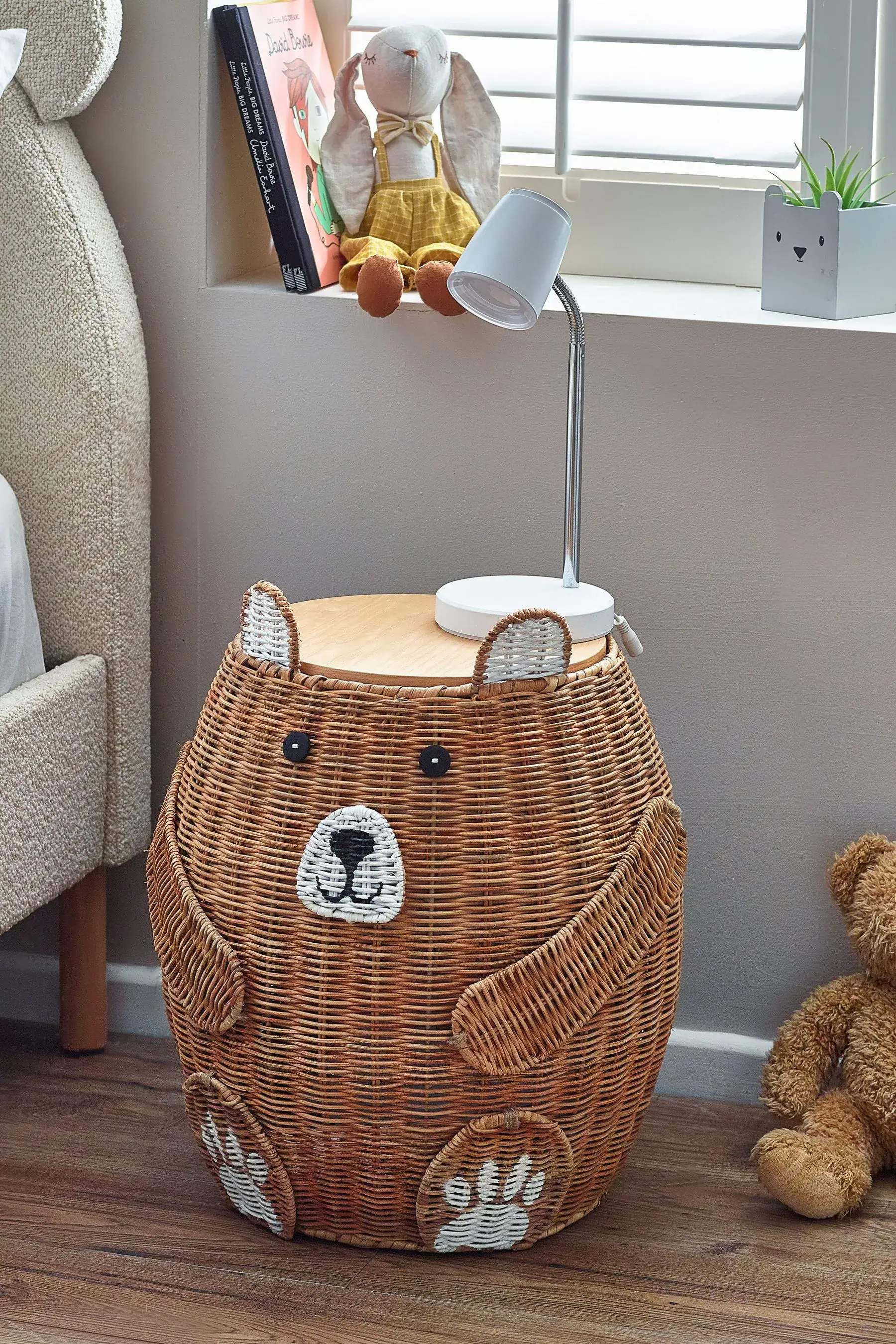 Storage Basket Bedside Table - Panda Style